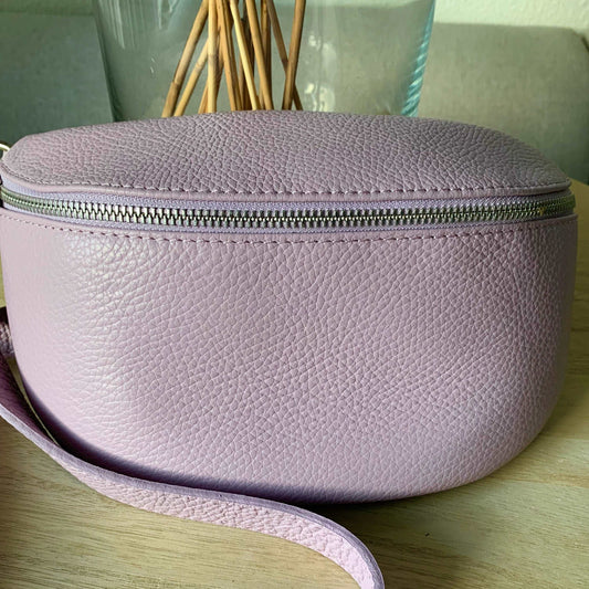 Lederen heup/crossbody tas Lila