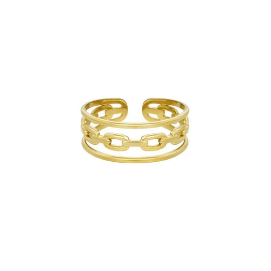 Ring Triple Goud- One Size